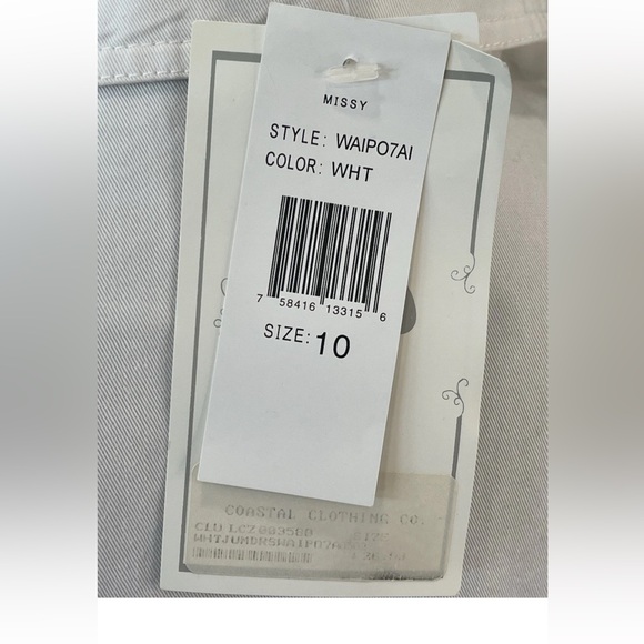 🆕Studio ease Y2K NWT ladies SZ 10 all cotton white sheath dress embroidered hem - Picture 7 of 16